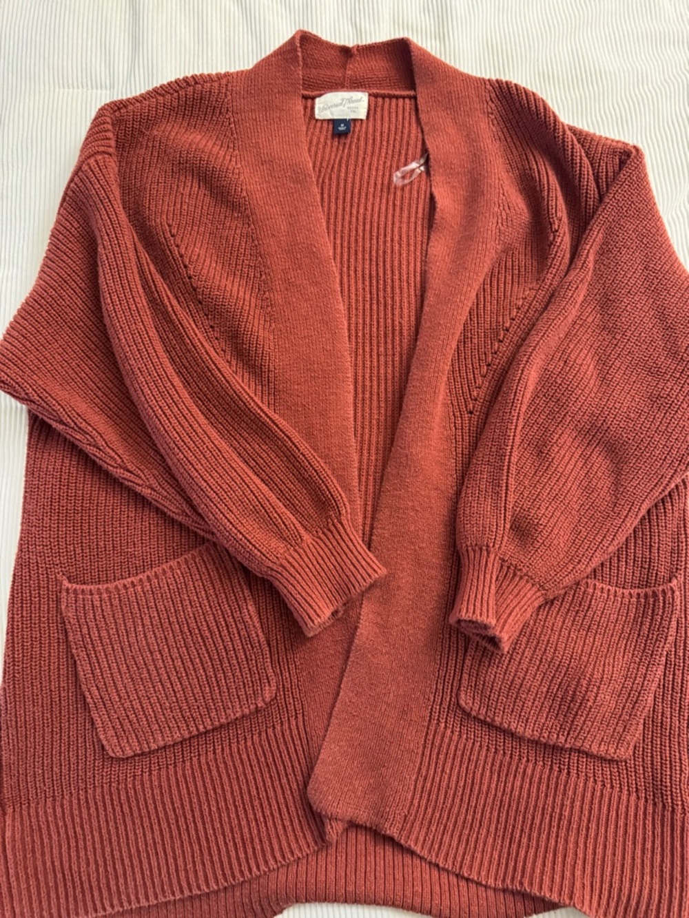 Universal Thread Open-Front Rust Orange Cardigan